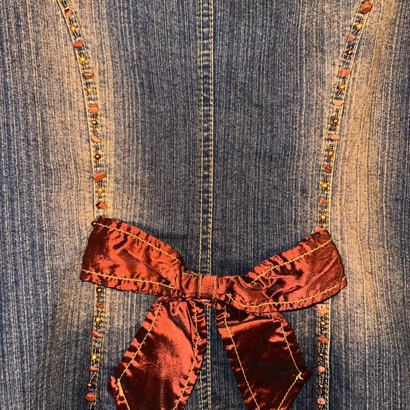 Freda Five Embellished Denim Jacket (M, fits S best!) - Picture 6 of 7